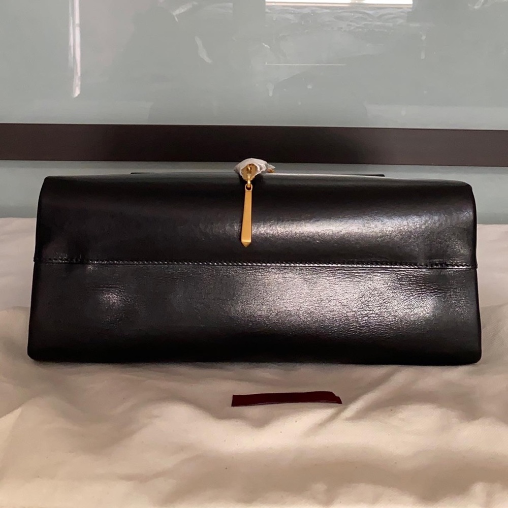NWT Valentino Vlogo V Chain Top Handle Leather Handbag in Black - Picture 5 of 10